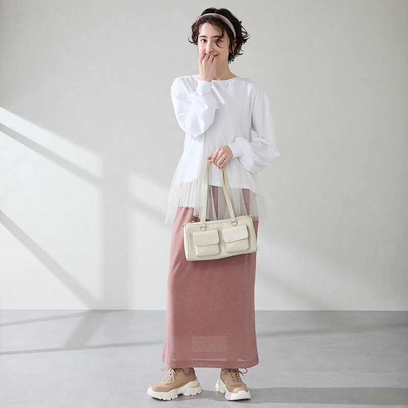 ORiental TRaffic「 ラインストーン 切替 ダッド スニーカー /OT3769 厚底」|スニーカー|