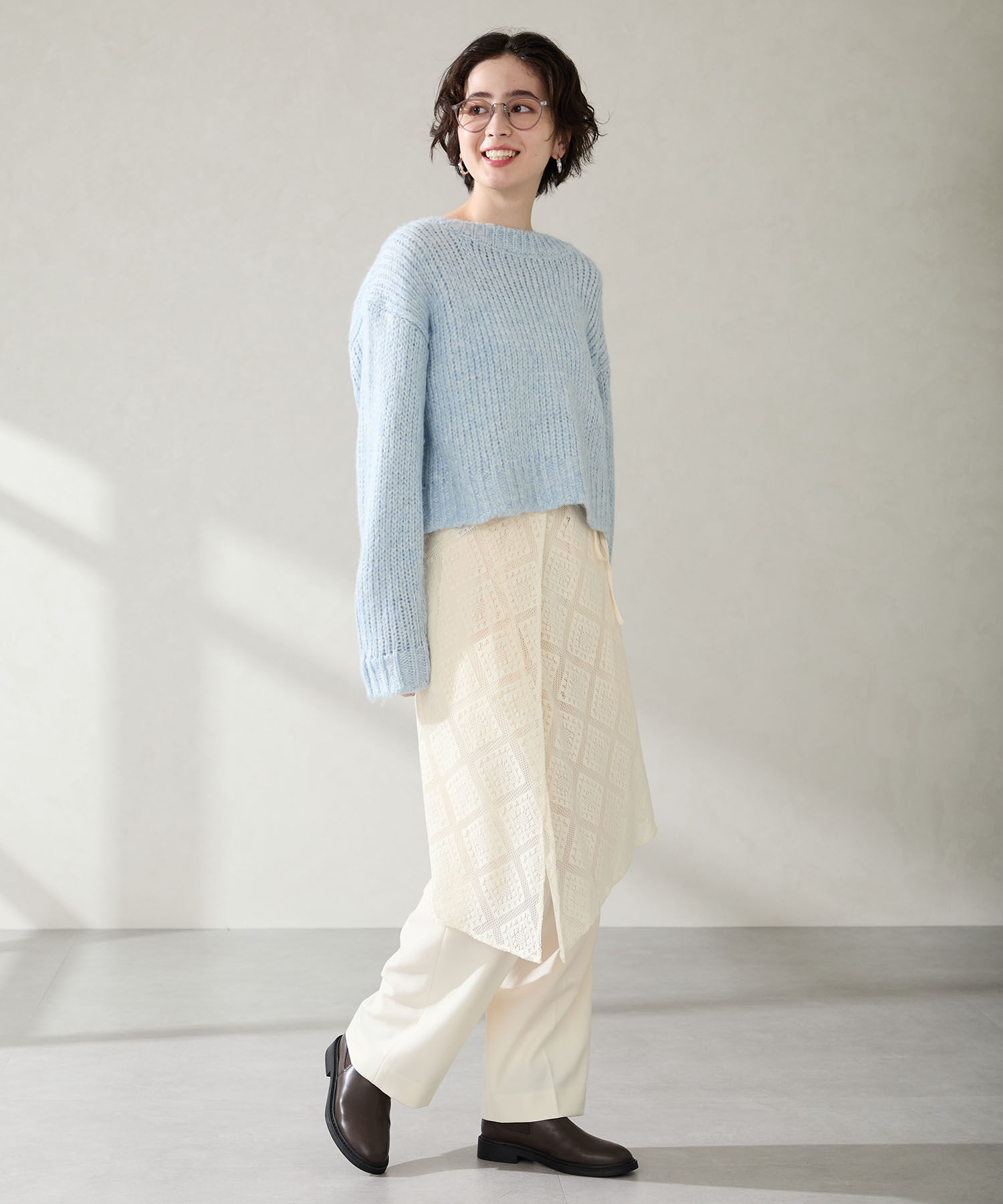 WA Oriental TRaffic「アーモンドトゥ フラット サイドゴアブーツ /52405 ショートブーツ」|ショートブーツ|