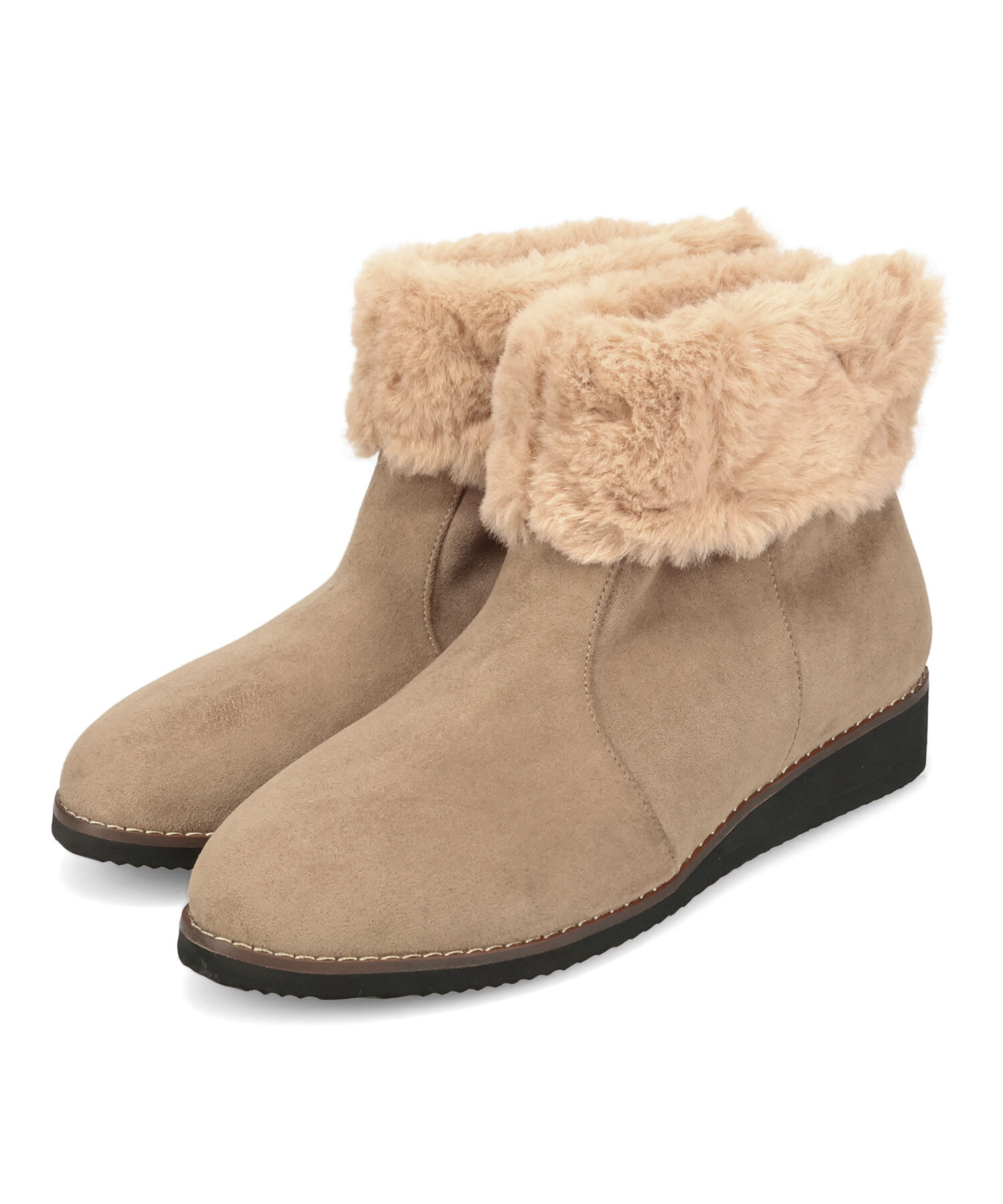 WA Oriental TRaffic「たっぷりファーウエッジソールブーツ/52411」|ショートブーツ|