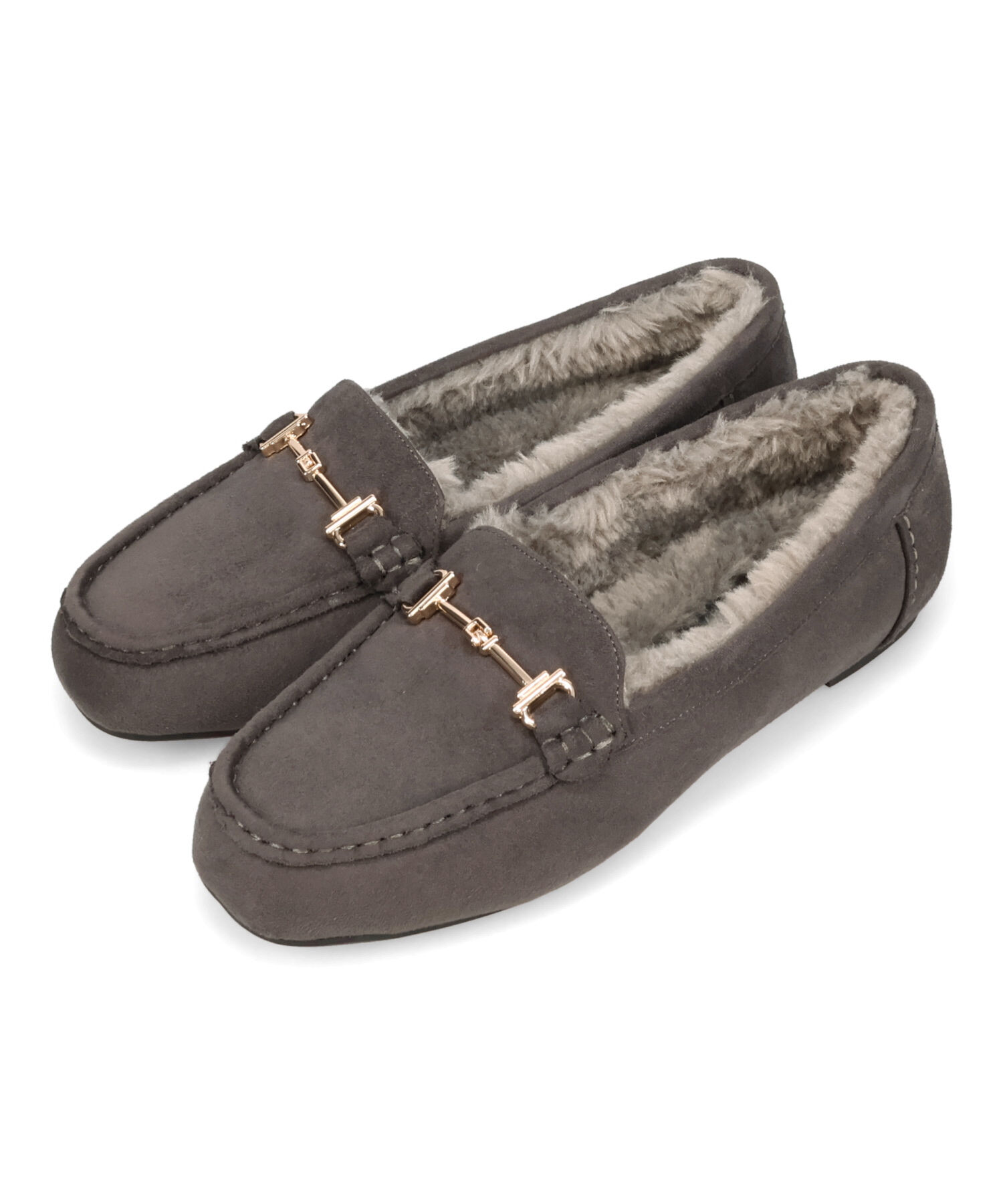 WA Oriental TRaffic「 ビット モチーフ付き ファー モカシン /52318 ムートン 防寒」|モカシン|