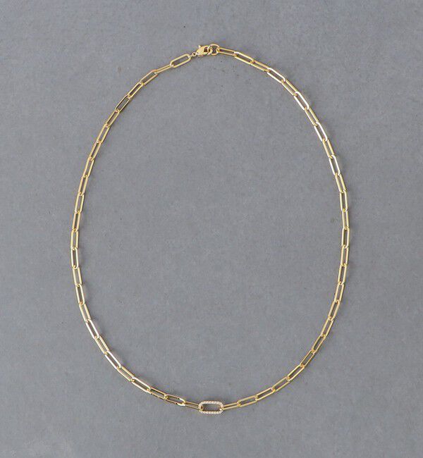 UNITED ARROWS「オーバルパヴェ チェーンネックレス」|ネックレス|