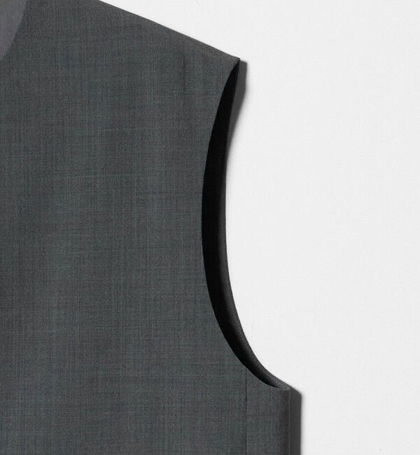 UNITED ARROWS「スリット ノーカラー ベスト ‐ウォッシャブル‐」|ベスト・ジレ|