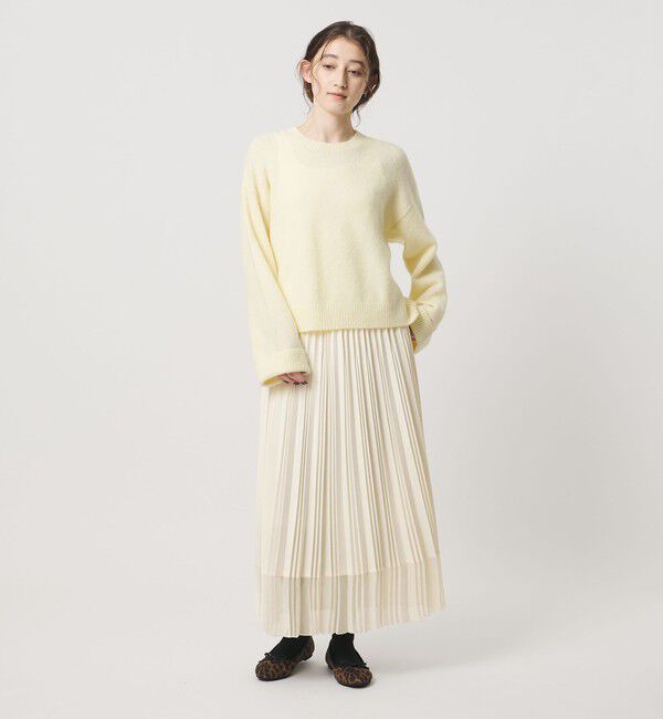 UNITED ARROWS「シアー コンビ プリーツ スカート」|スカート|