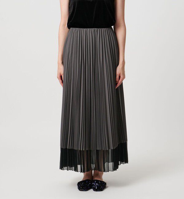 UNITED ARROWS「シアー コンビ プリーツ スカート」|スカート|