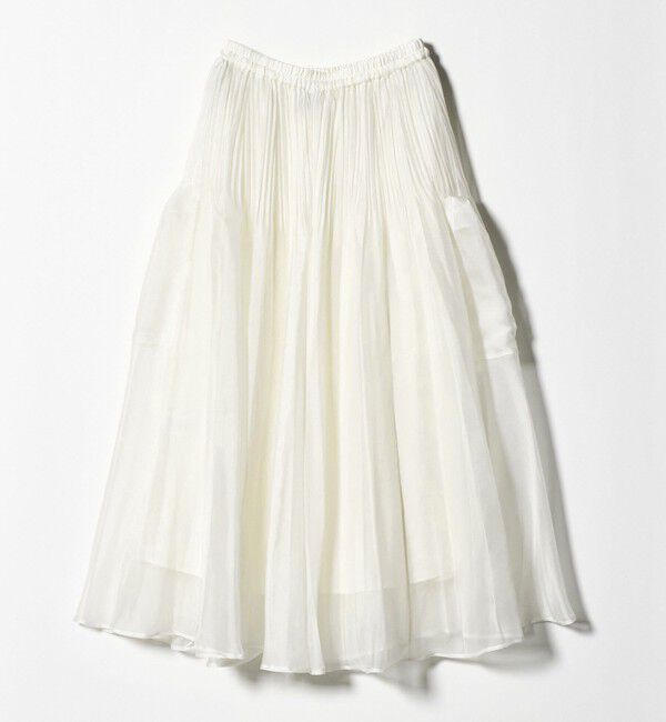 UNITED ARROWS「シャンブレー オーガンザ ポケット スカート」|スカート|