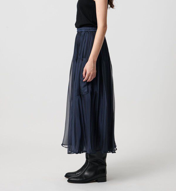 UNITED ARROWS「シャンブレー オーガンザ ポケット スカート」|スカート|