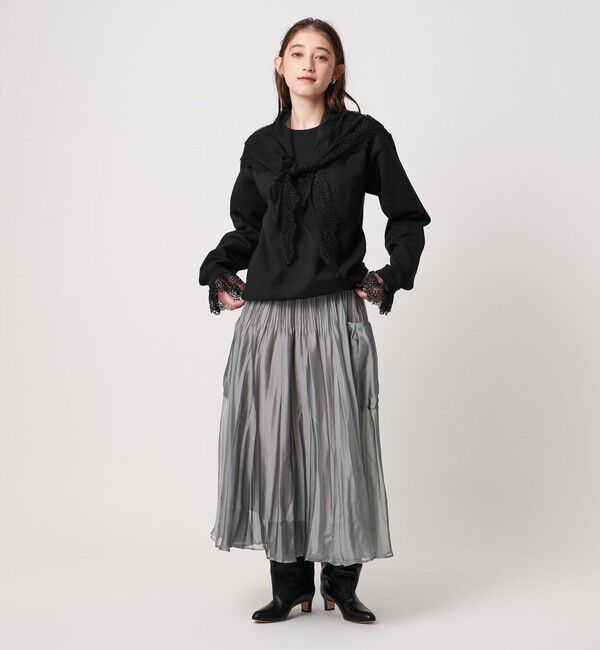 UNITED ARROWS「【別注】＜dahl&rsquo;ia＞レーススカーフ スウェット」|スウェット・ジャージ|