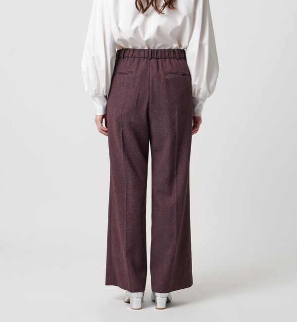 UNITED ARROWS「2タック メランジ ワイド パンツ ‐ウォッシャブル‐」|スラックス|