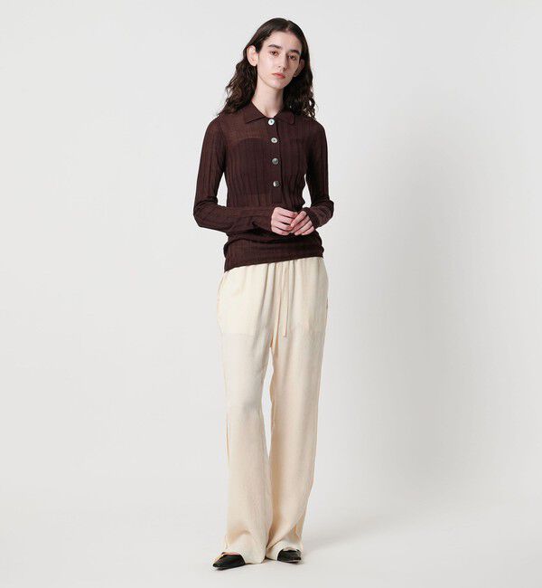 AEWEN MATOPH「＜AEWEN MATOPH＞シアーリブポロニット」|ニット・セーター|