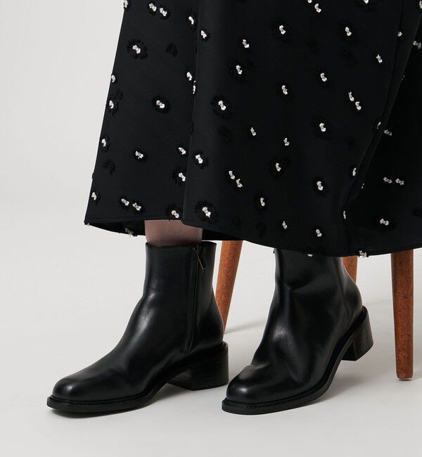 UNITED ARROWS「レザー ショートブーツ」|ショートブーツ|