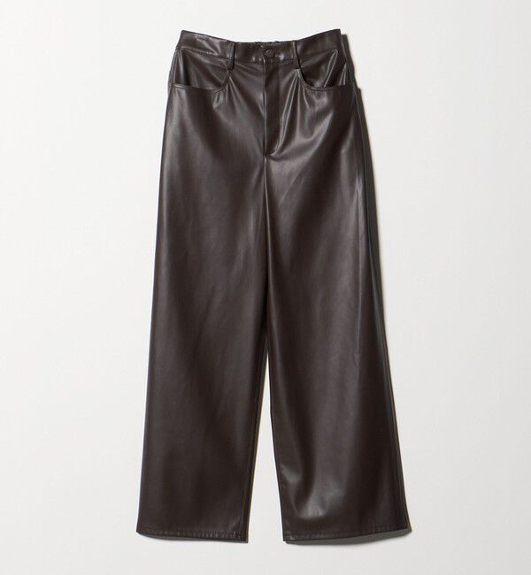 UNITED ARROWS「レザーライク ストレート パンツ ウォッシャブル」|チノ|