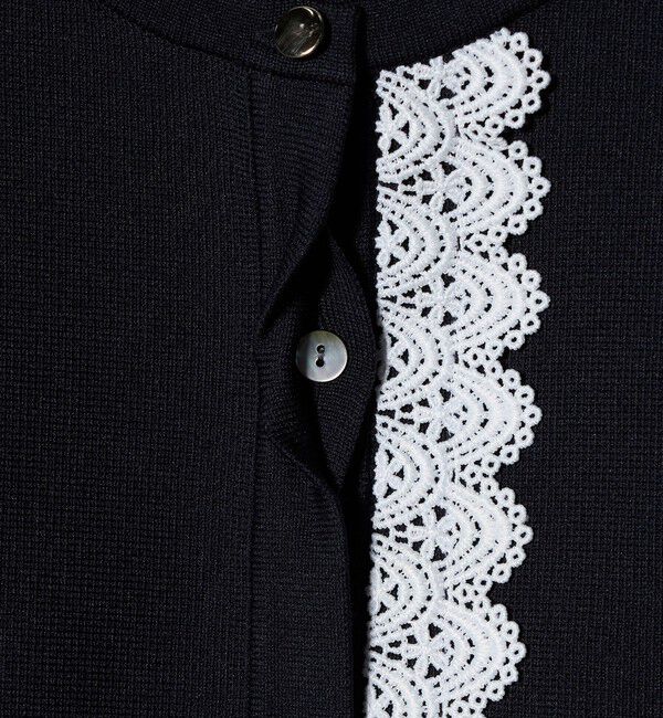 UNITED ARROWS「レース ペプラム ニットベスト ‐ウォッシャブル‐」|ベスト・ジレ|