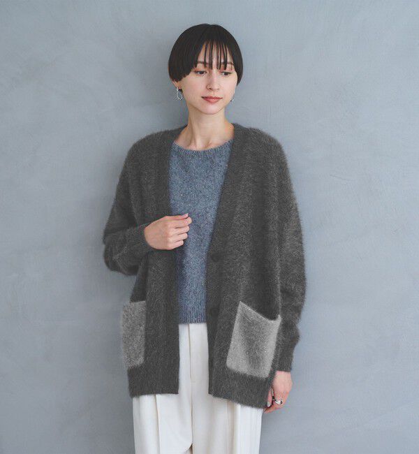 UNITED ARROWS「フォックスカシミヤ スパンコール ミドル カーディガン」|カーディガン|