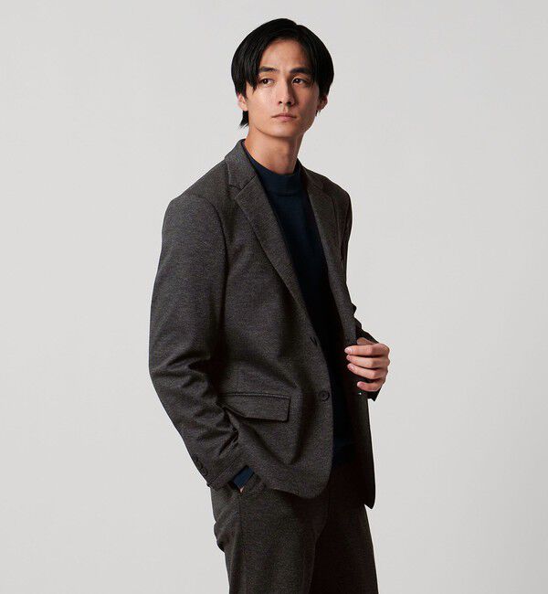 UNITED ARROWS「シャークスキン ジャージ  UA COZY ウォッシャブル ストレッチ 防しわ」|スーツ|