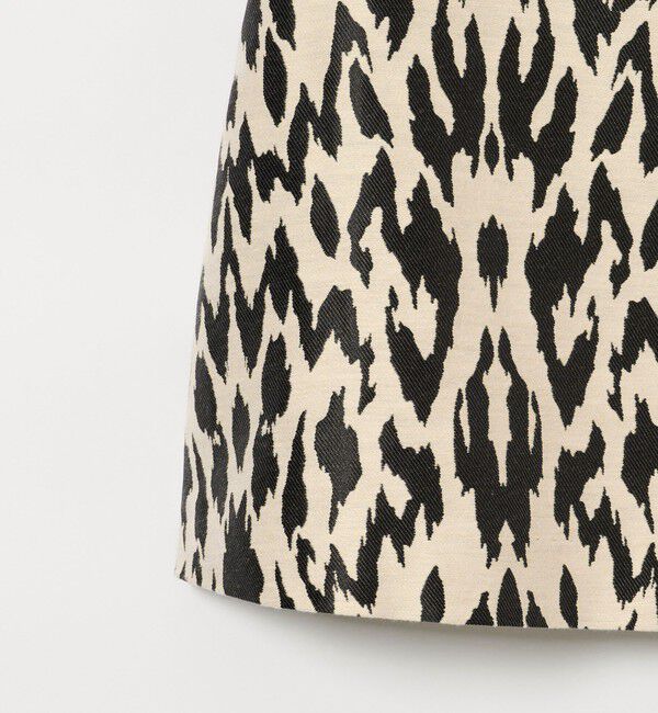 UNITED ARROWS「レオパード ジャガード フレアスカート」|フレア|