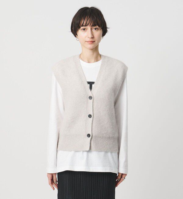 UNITED ARROWS「フォックスカシミヤ Vネック ベスト」|ベスト・ジレ|