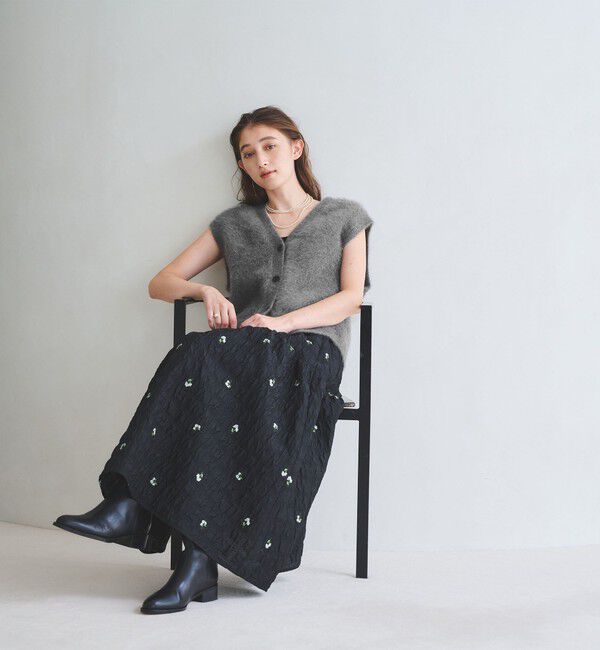 UNITED ARROWS「フォックスカシミヤ Vネック ベスト」|ベスト・ジレ|