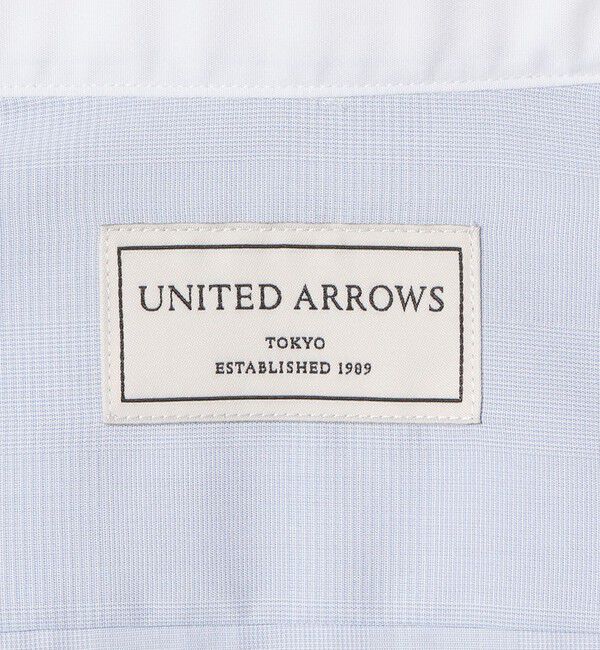UNITED ARROWS「イージーケア AG グレンプレイド セミワイド クレリックカラーシャツ 抗菌防臭」|シャツ・ブラウス|