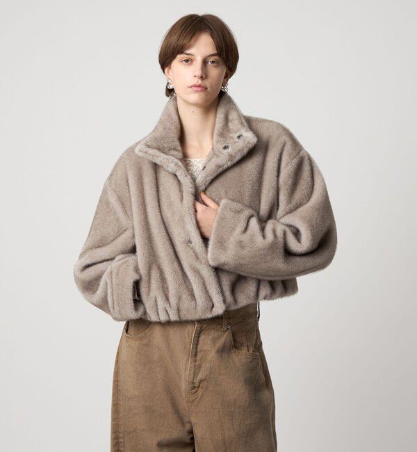 ASTRAET「＜ASTRAET＞フェイクファー スタンドカラー ブルゾン」|その他|