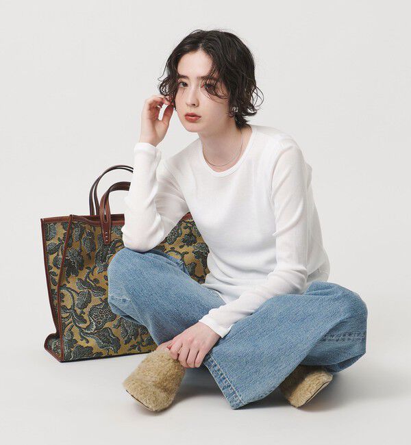 UNITED ARROWS「コットン テレコ クルーネック カットソー」|Tシャツ・カットソー|