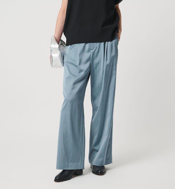 UNITED ARROWS「サテン 2タック ストレート パンツ」|チノ|