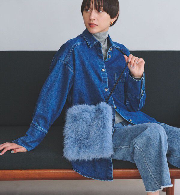 UNITED ARROWS「フェイクファー ドロストバッグ」|ショルダー・メッセンジャー|