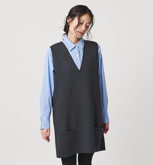 UNITED ARROWS「ミラノリブ チュニック ベスト」|ベスト・ジレ|