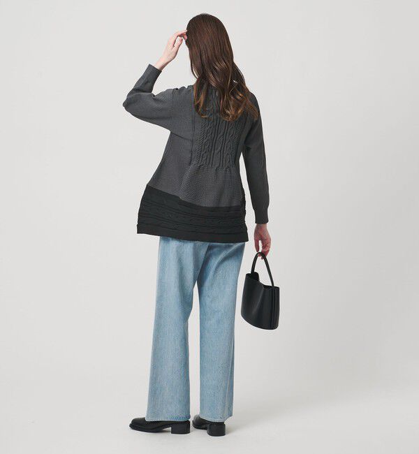 UNITED ARROWS「ケーブル Vネック ニット ‐ウォッシャブル‐」|ニット・セーター|