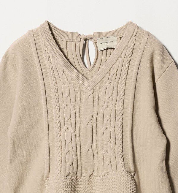 UNITED ARROWS「ケーブル Vネック ニット ‐ウォッシャブル‐」|ニット・セーター|