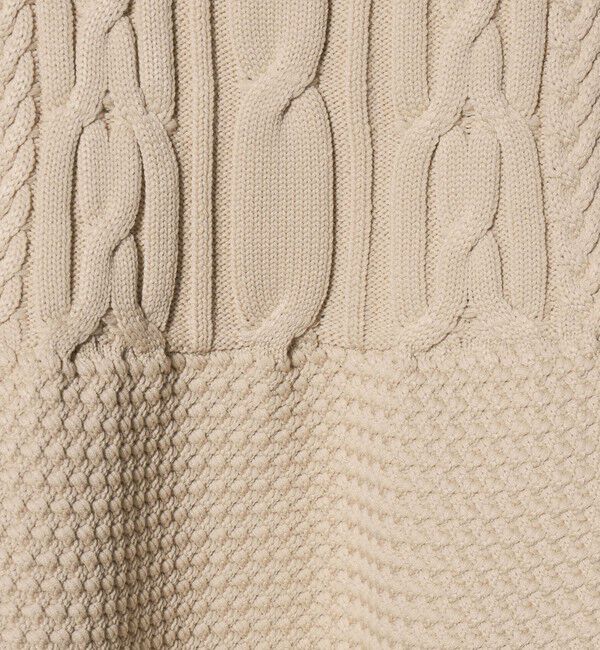 UNITED ARROWS「ケーブル Vネック ニット ‐ウォッシャブル‐」|ニット・セーター|