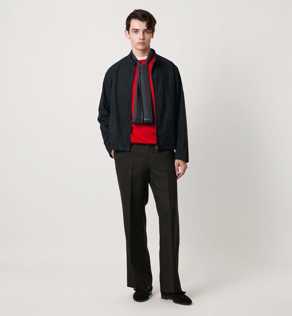 UNITED ARROWS「スエードライク シングル ライダースジャケット」|ブルゾン・スタジャン|