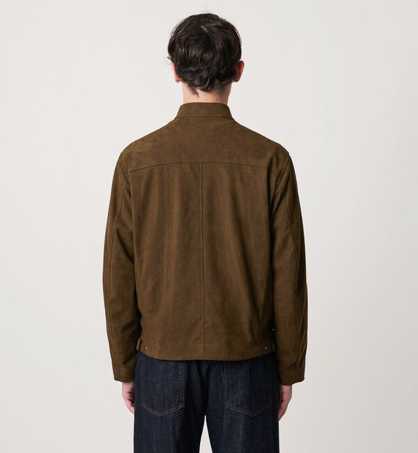 UNITED ARROWS「スエードライク シングル ライダースジャケット」|ブルゾン・スタジャン|