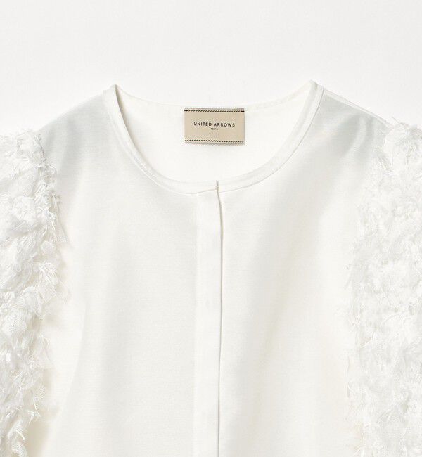 UNITED ARROWS「チュール シャーリング ブラウス」|シャツ・ブラウス|