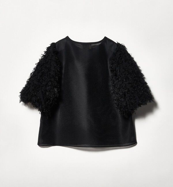 UNITED ARROWS「チュール シャーリング ブラウス」|シャツ・ブラウス|