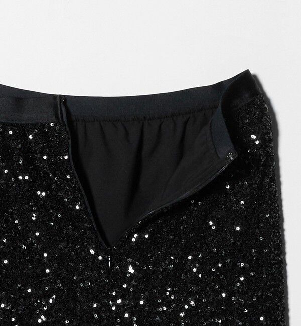 UNITED ARROWS「スパンコール Iライン スカート」|タイト|