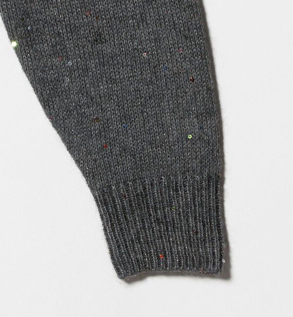 UNITED ARROWS「フラワー スパンコール クルーネック ニット」|ニット・セーター|