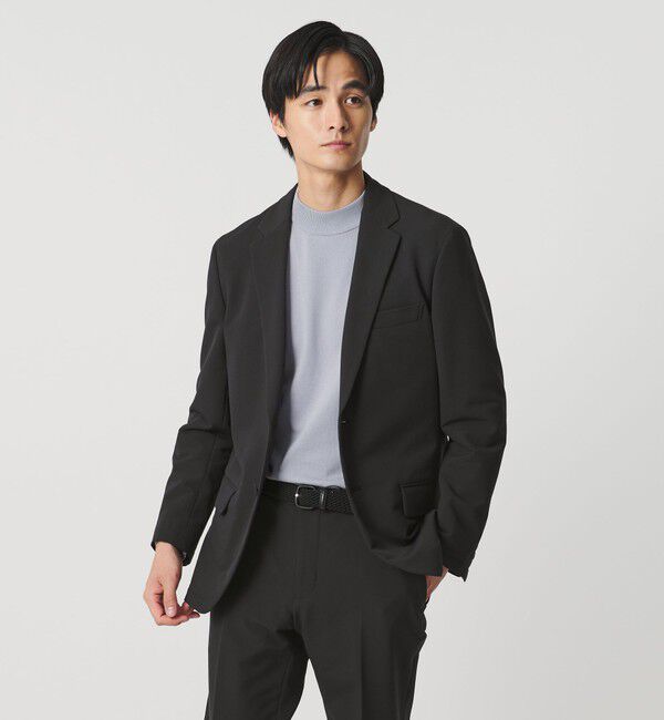 UNITED ARROWS「PERTEX バックブラッシュド シングル2ボタン テーラードジャケット UA COZY ウォッシャブル 2WAYストレッチ」|スーツ|BLACK