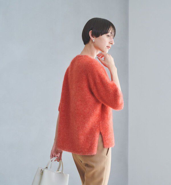 UNITED ARROWS「フォックスカシミヤ ハーフスリーブ Tニット」|ニット・セーター|