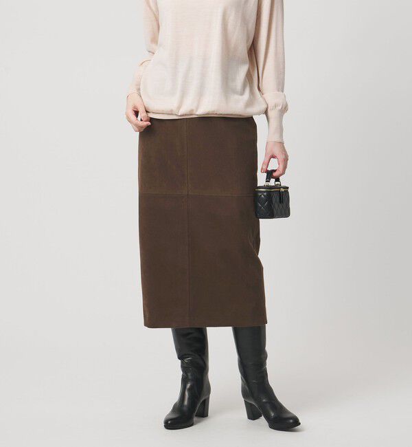UNITED ARROWS「スエードライク タイトスカート ‐ウォッシャブル‐」|タイト|