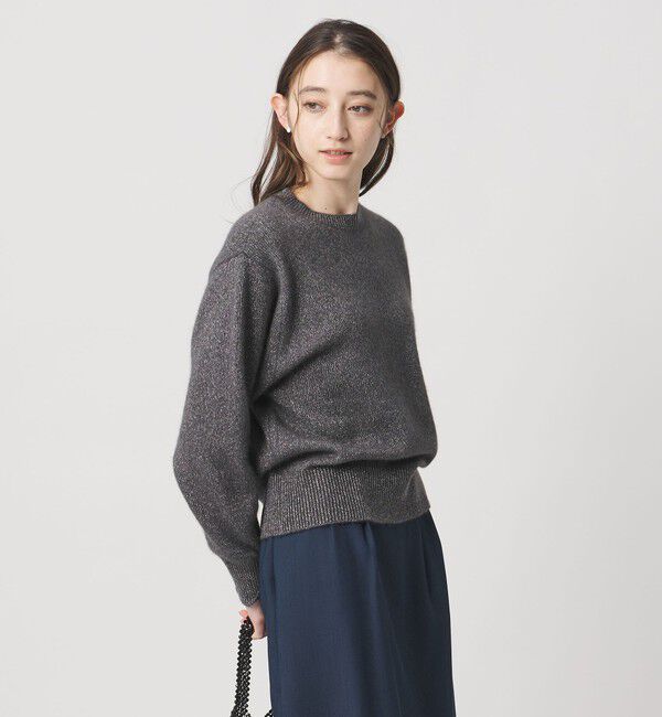 UNITED ARROWS「フォックス ウール ラメ クルーネック ニット」|ニット・セーター|