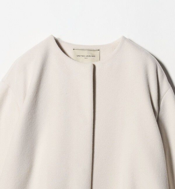 UNITED ARROWS「バック フレア ショート コート」|ノーカラージャケット|