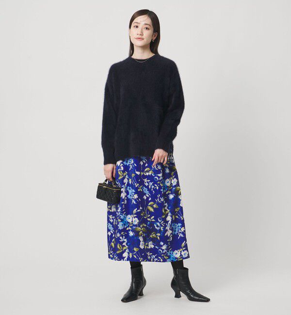 UNITED ARROWS「サテン コクーン プリント スカート ‐ウォッシャブル‐」|スカート|