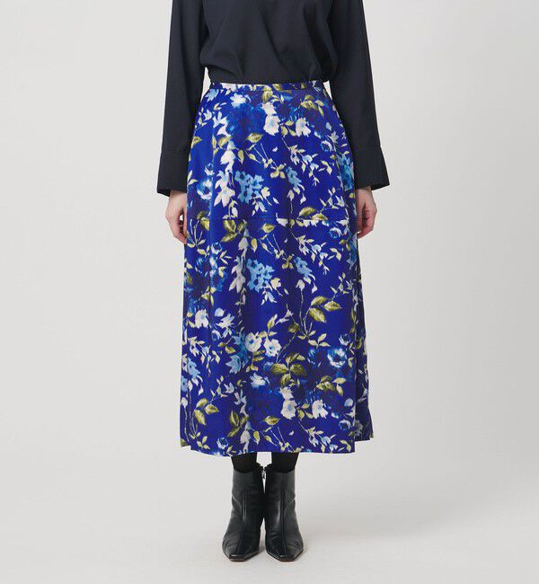 UNITED ARROWS「サテン コクーン プリント スカート ‐ウォッシャブル‐」|スカート|