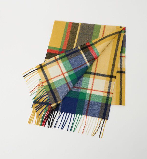 UNITED ARROWS「【別注】＜Joshua Ellis＞イエロー タータンチェック マフラー」|マフラー|YELLOW