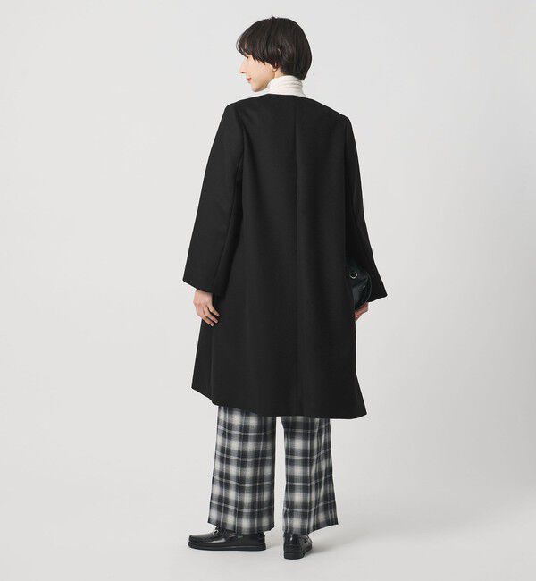 UNITED ARROWS「Aライン ミドルコート」|ノーカラーコート|