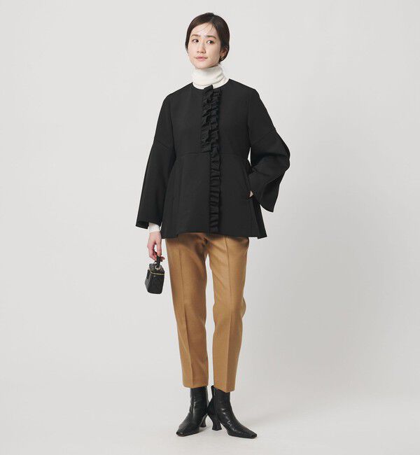 UNITED ARROWS「LIGHT SPONGY フリル コート」|その他|