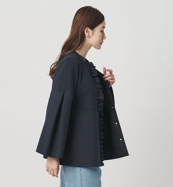 UNITED ARROWS「LIGHT SPONGY フリル コート」|その他|