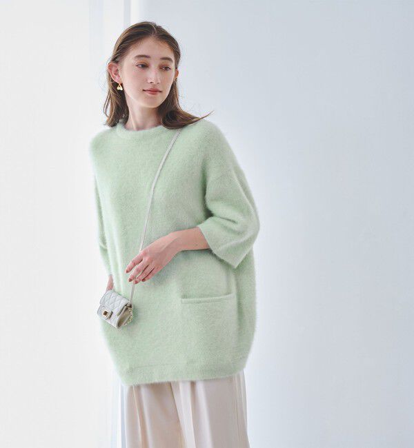 UNITED ARROWS「フォックスカシミヤ オーバーミドル プルオーバー」|ニット・セーター|LIME