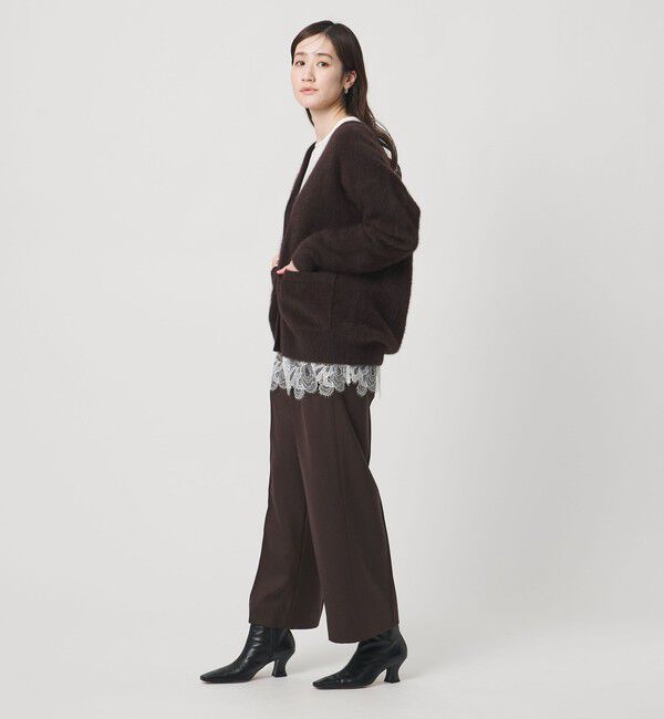 UNITED ARROWS「バックサテン レースコンビ ブラウス ‐ウォッシャブル‐」|シャツ・ブラウス|