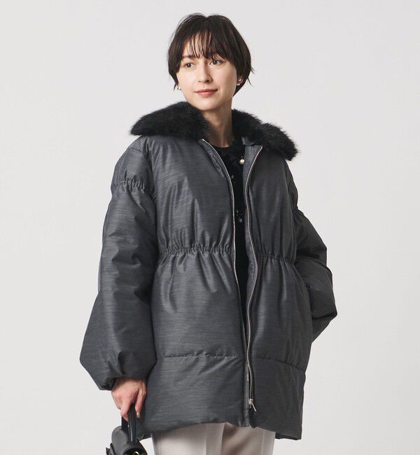 UNITED ARROWS「ペプラム ミドル ダウンコート」|ダウン|